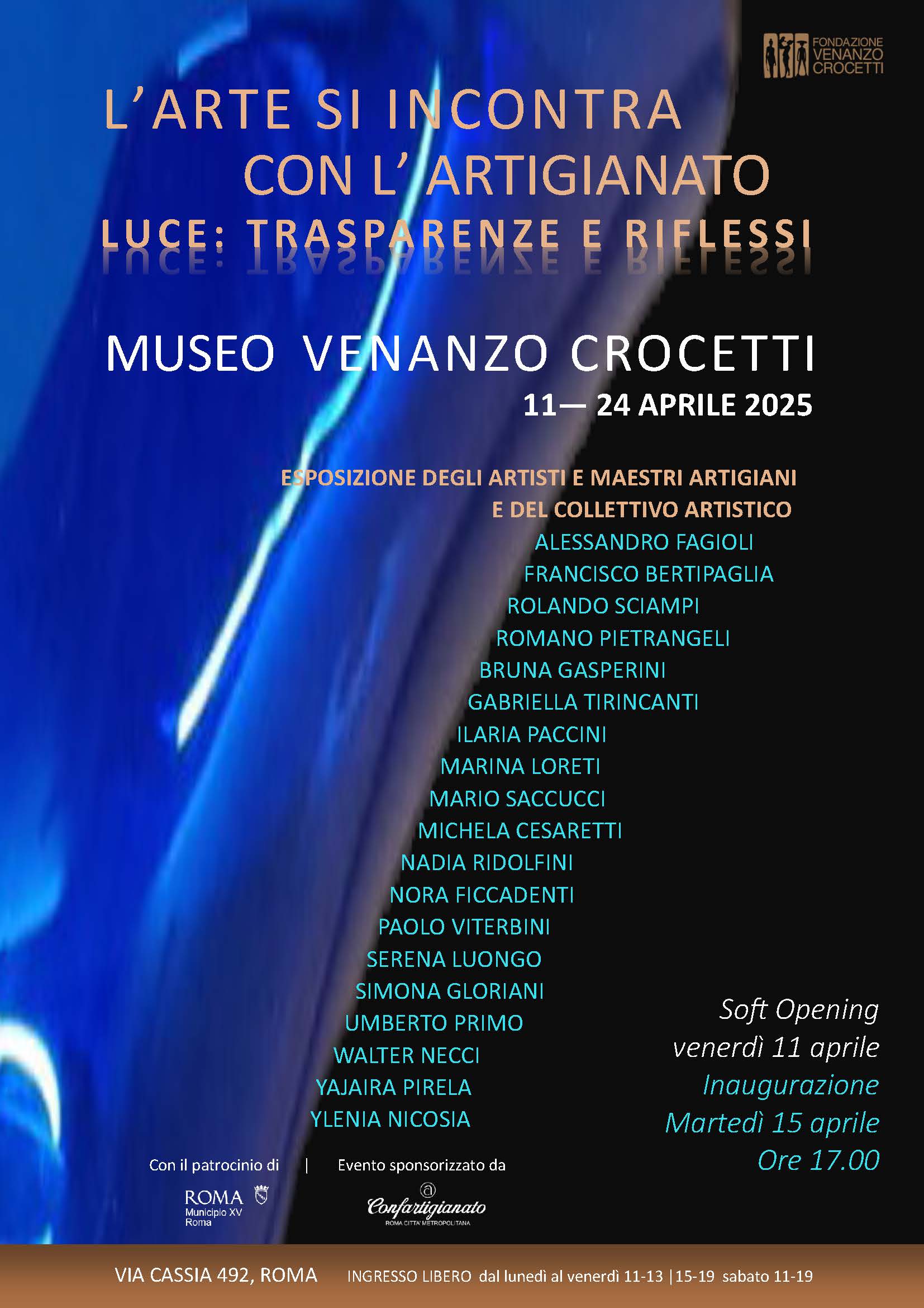L’ARTIGIANATO SI INCONTRA CON L’ARTE – LUCE TRASPARENZE E RIFLESSI