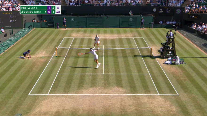 Wimbledon o racchettoni? L'insolito scambio a rete tra Zverev e Fritz
