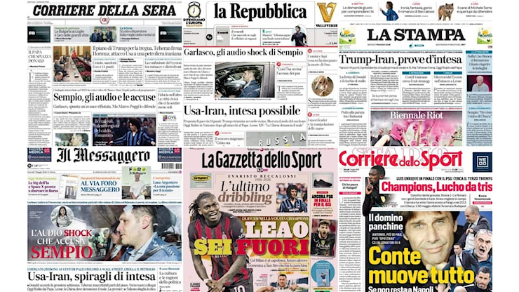 Le prime pagine dei quotidiani di oggi 7 maggio: la rassegna stampa - Sky TG24