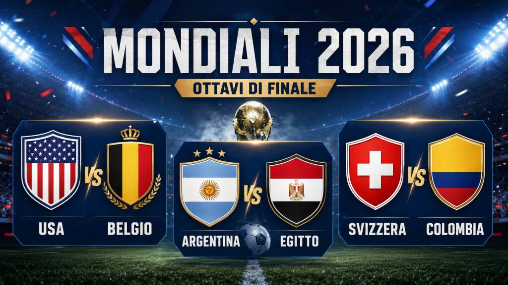 Mondiali 2026, USA-Belgio, Argentina-Egitto e Svizzera-Colombia: dove vederle in diretta tv e streaming