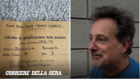 Pieraccioni ritrova il libretto scolastico delle medie in un mercatino