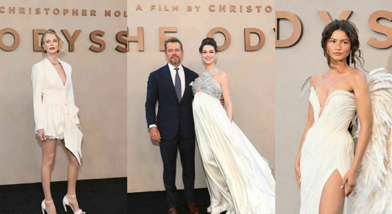 Odissea, i look sul red carpet: Zendaya angelica, Anne Hathaway premaman, Charlize Theron divina