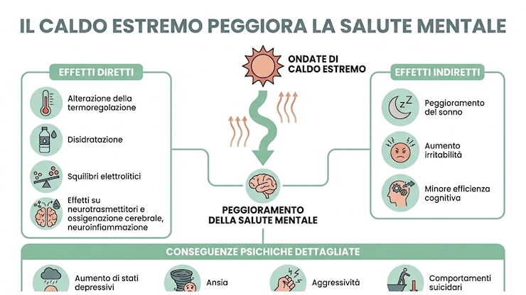 Caldo, aumentano depressione, ansia e insonnia. Lo psichiatra: «Anche la mente vacilla» - Il Messaggero