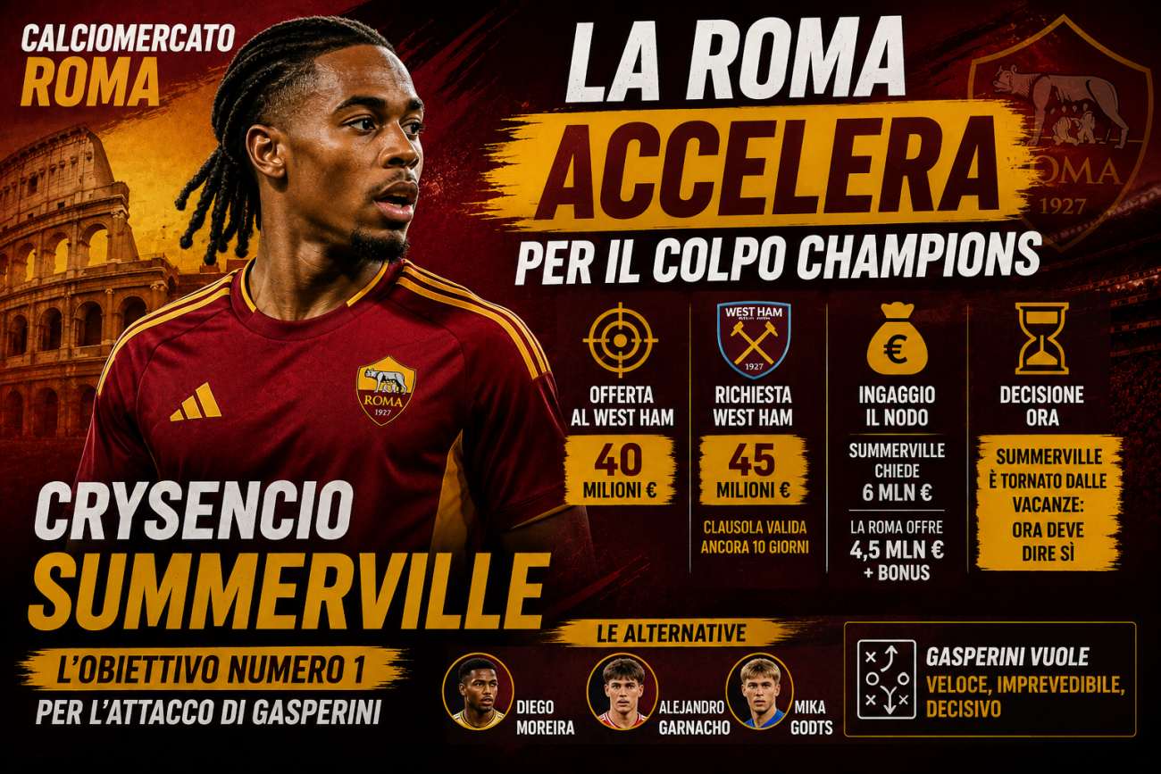 Gasperini accusa: Roma lenta sul mercato. E sul futuro di Pellegrini apre alla cessione di un big