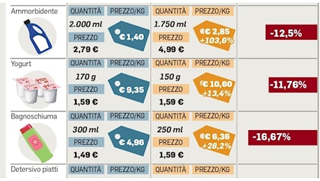 Shrinkflation, dal 15 luglio via alle nuove norme: niente più prodotti piccoli allo stesso prezzo. Cosa cambia