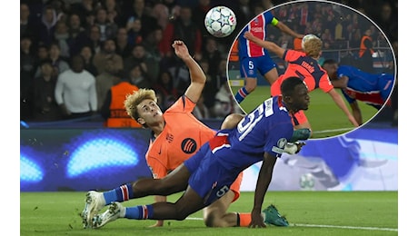 Psg-Barcellona 4-2, la scarpata di Fermín López su Pacho e la notte da guerriero del difensore