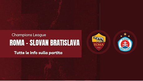 Roma, i convocati per lo Slovan Bratislava: torna Cristante
