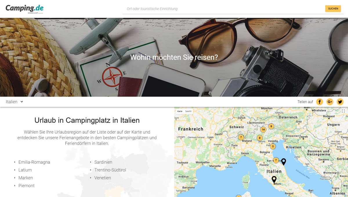 KoobCamp presenta il nuovo Camping.de per i turisti di lingua tedesca
